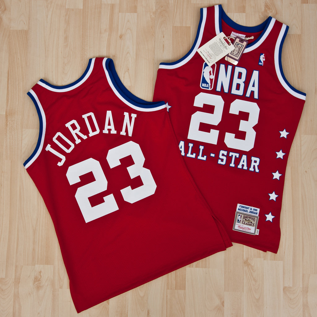 Men's NBA All-Star East Michael Jordan 1989 Jersey - Red - view 1