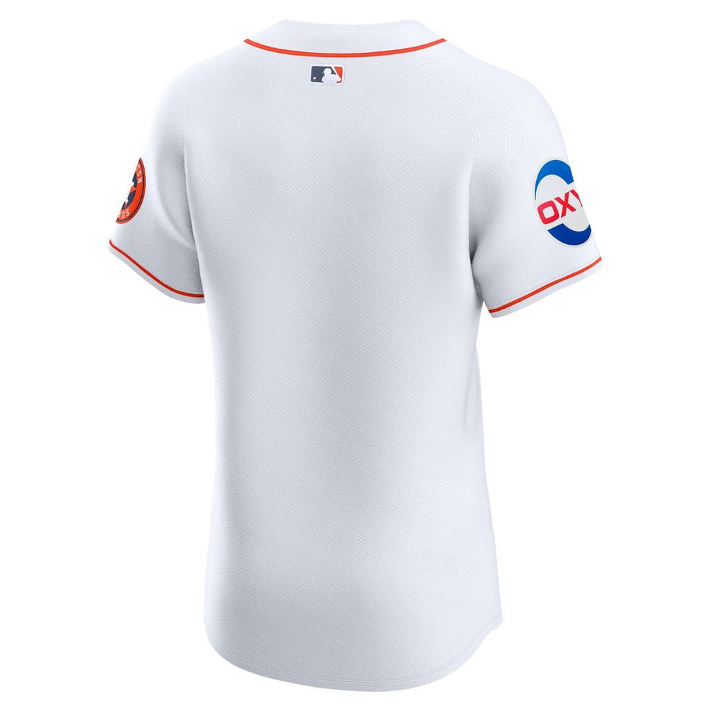Men's Houston Astros White Home Elite Patch MLB Baseball Jersey - view 3
