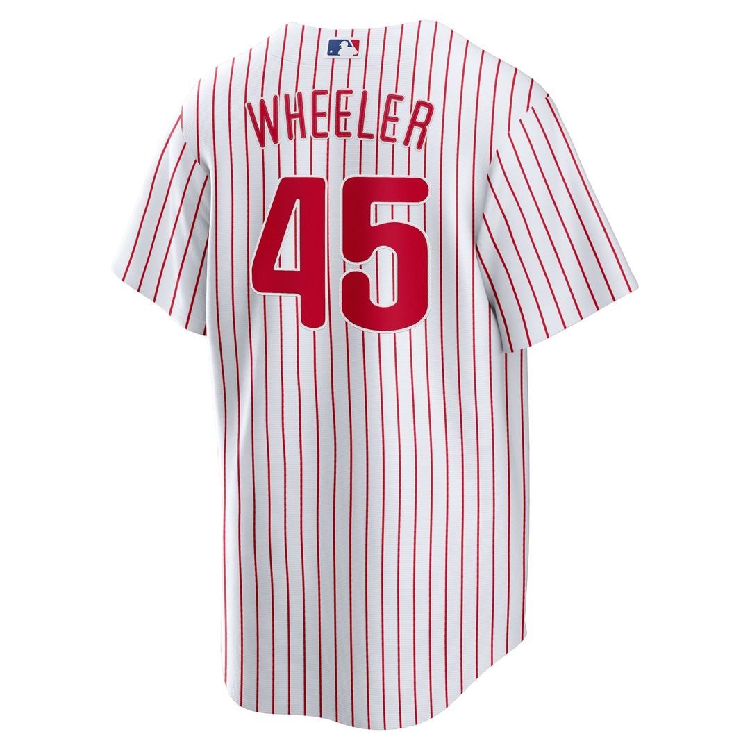 Men's Philadelphia Phillies Zack Wheeler White Home Replica MLB Baseball Jersey - view 3