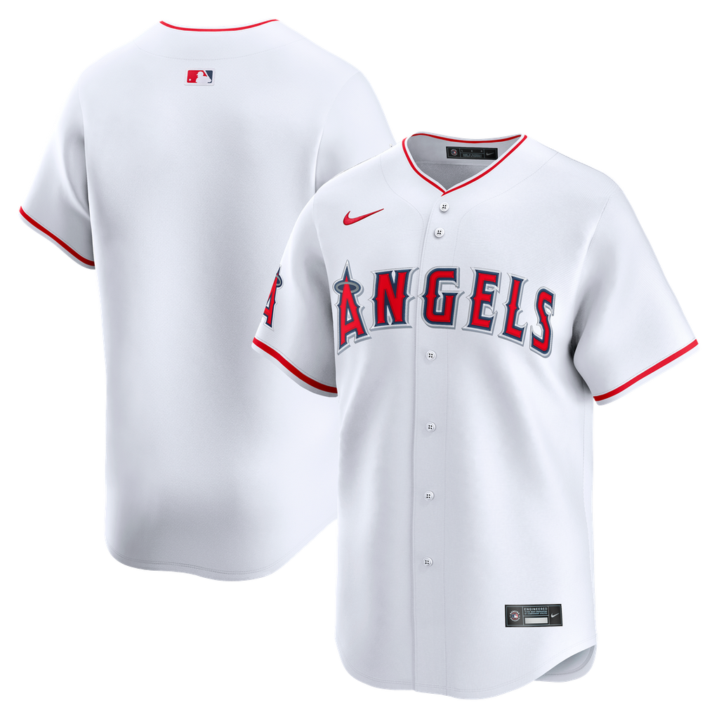 Men's Los Angeles Angels White Home Limited MLB Baseball Jersey - view 4
