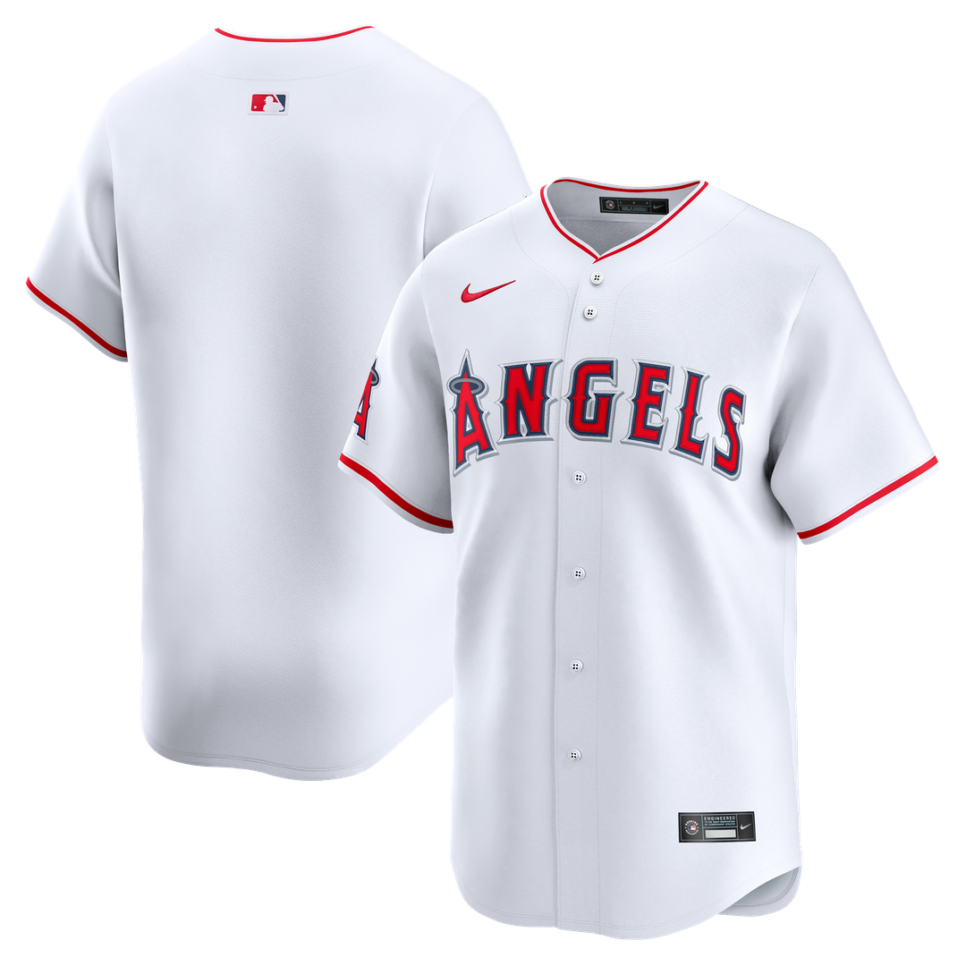 Men's Los Angeles Angels White Home Limited MLB Baseball Jersey - view 4