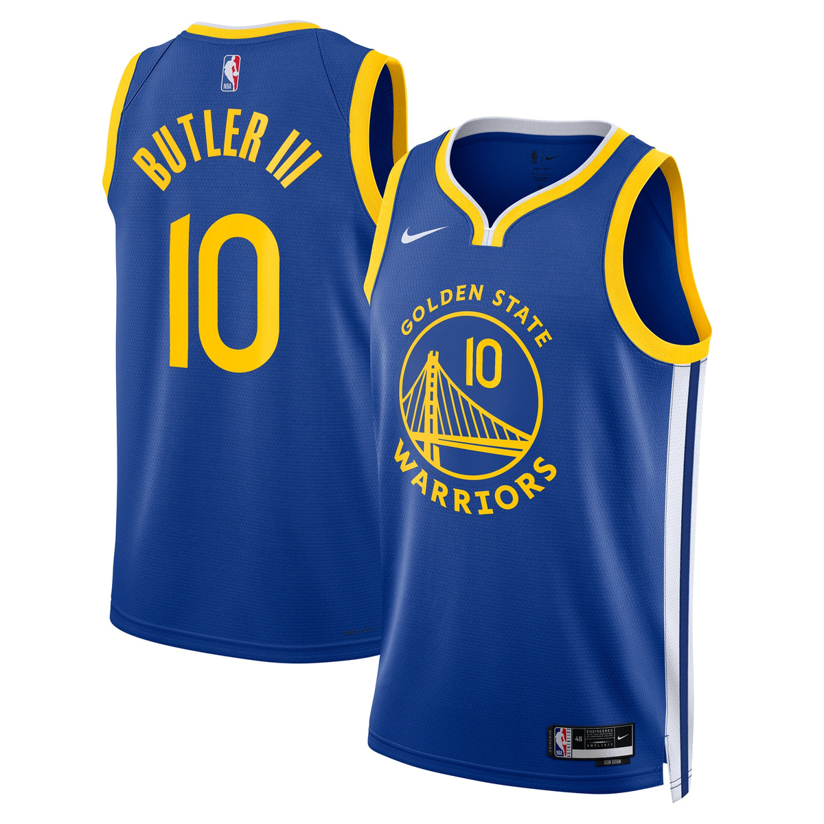 Unisex Jimmy Butler III Golden State Warriors Icon Edition Swingman NBA Basketball Jersey - Royal - view 1