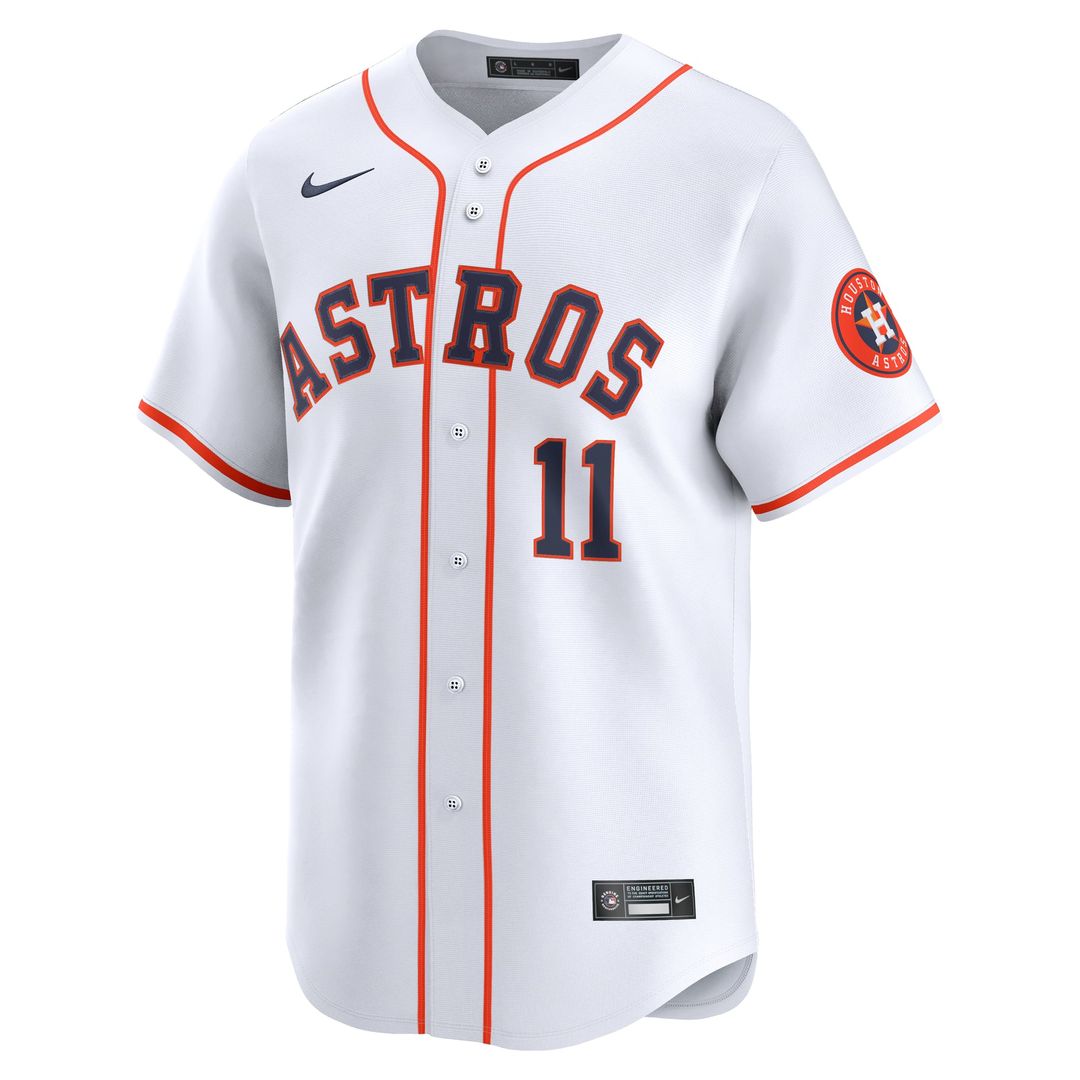 Men's Houston Astros Cam Smith #11 White Home Limited MLB Baseball Jersey - view 2