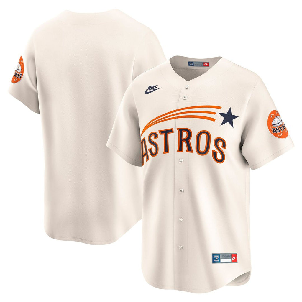 Men's Houston Astros Cream Cooperstown Collection Limited MLB Baseball Jersey - view 1