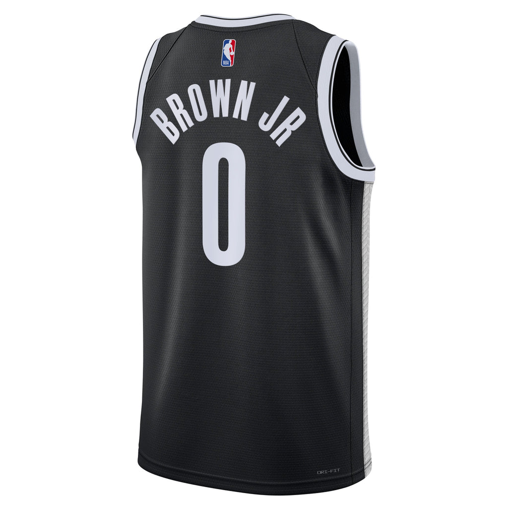 Unisex Mikel Brown Jr. Brooklyn Nets Icon Swingman NBA Basketball Jersey - Black - view 4