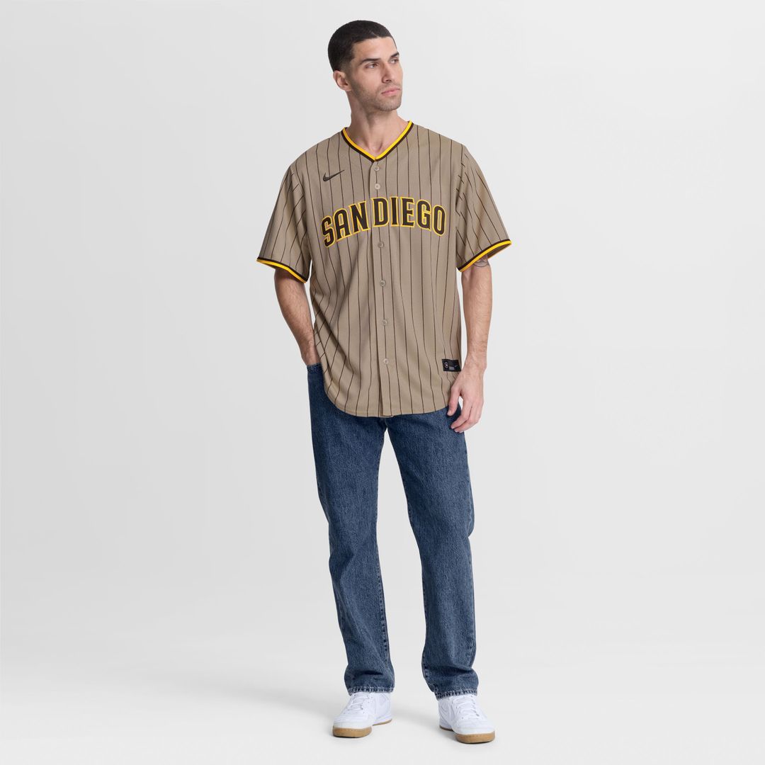 Men's San Diego Padres Jackson Merrill Sand Alternate Replica MLB Baseball Jersey - view 4