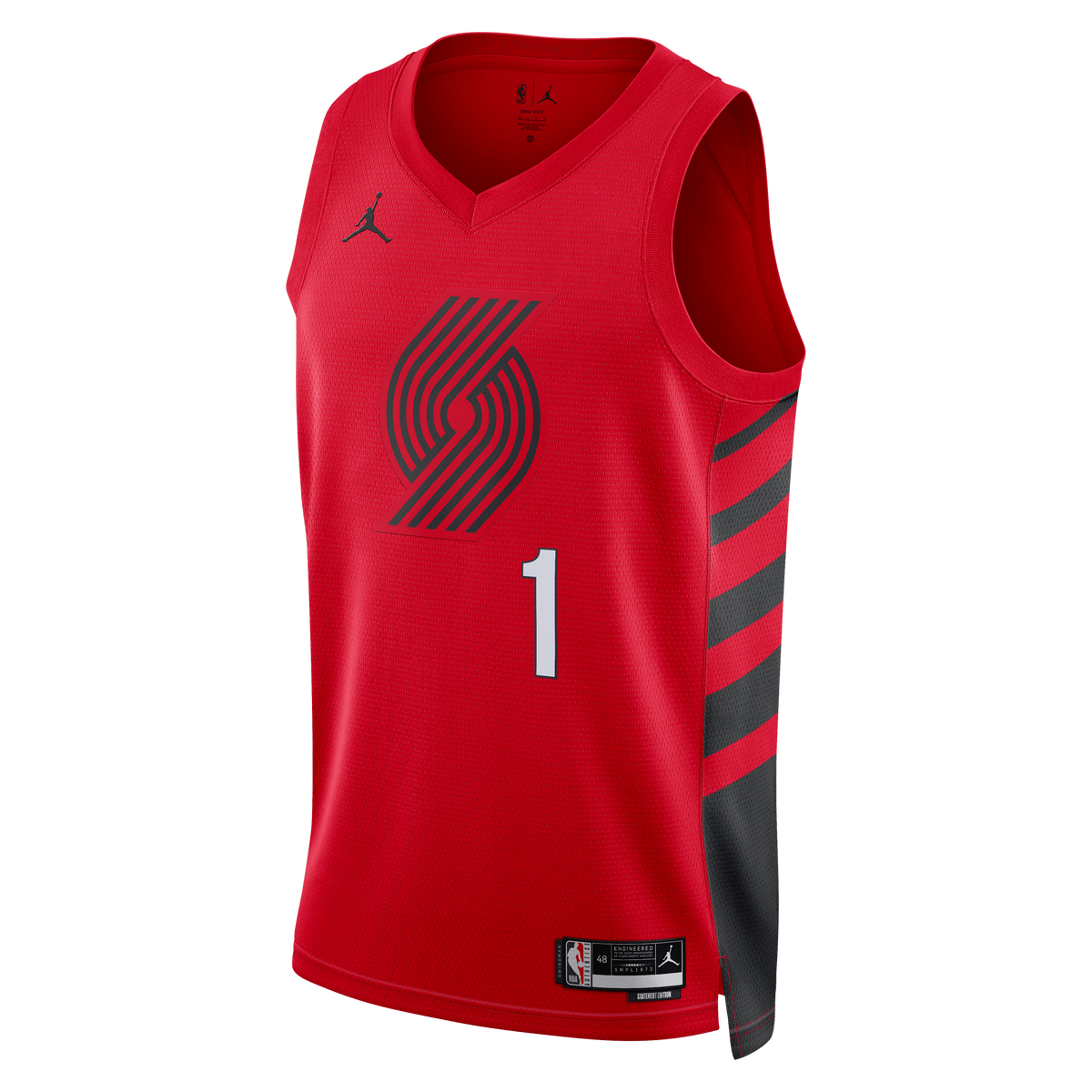 Unisex Ja Morant Portland Trail Blazers Statement Edition Swingman NBA Basketball Jersey - Red - view 3