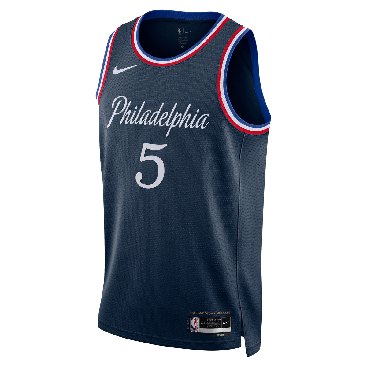 Unisex Quentin Grimes Philadelphia 76ers 2025/26 City Edition Swingman NBA Basketball Jersey - Navy - view 3
