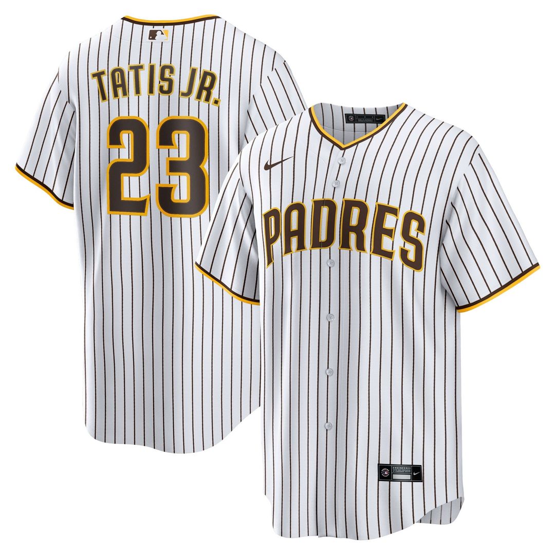 Men's San Diego Padres Fernando Tatis Jr. White Home Replica MLB Baseball Jersey - view 1