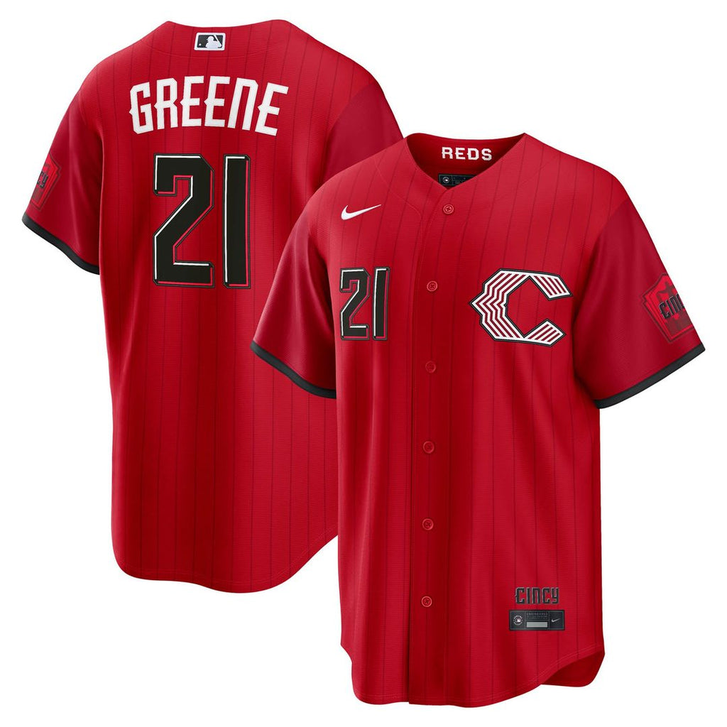 Men's Cincinnati Reds Hunter Greene Red 2026 City Connect Stadium MLB Baseball Jersey - view 1