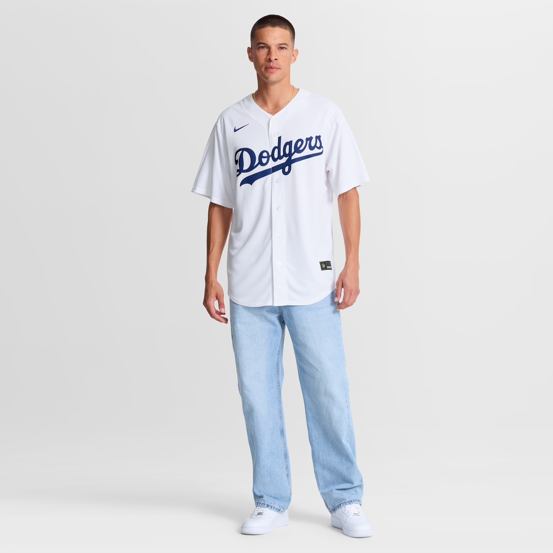 Men's Los Angeles Dodgers Teoscar Hernández White Home Replica MLB Baseball Jersey - view 4