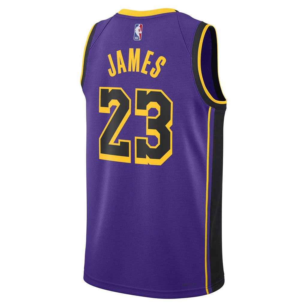 Unisex Los Angeles Lakers Statement Edition Swingman NBA Basketball Jersey - Lebron James - view 4