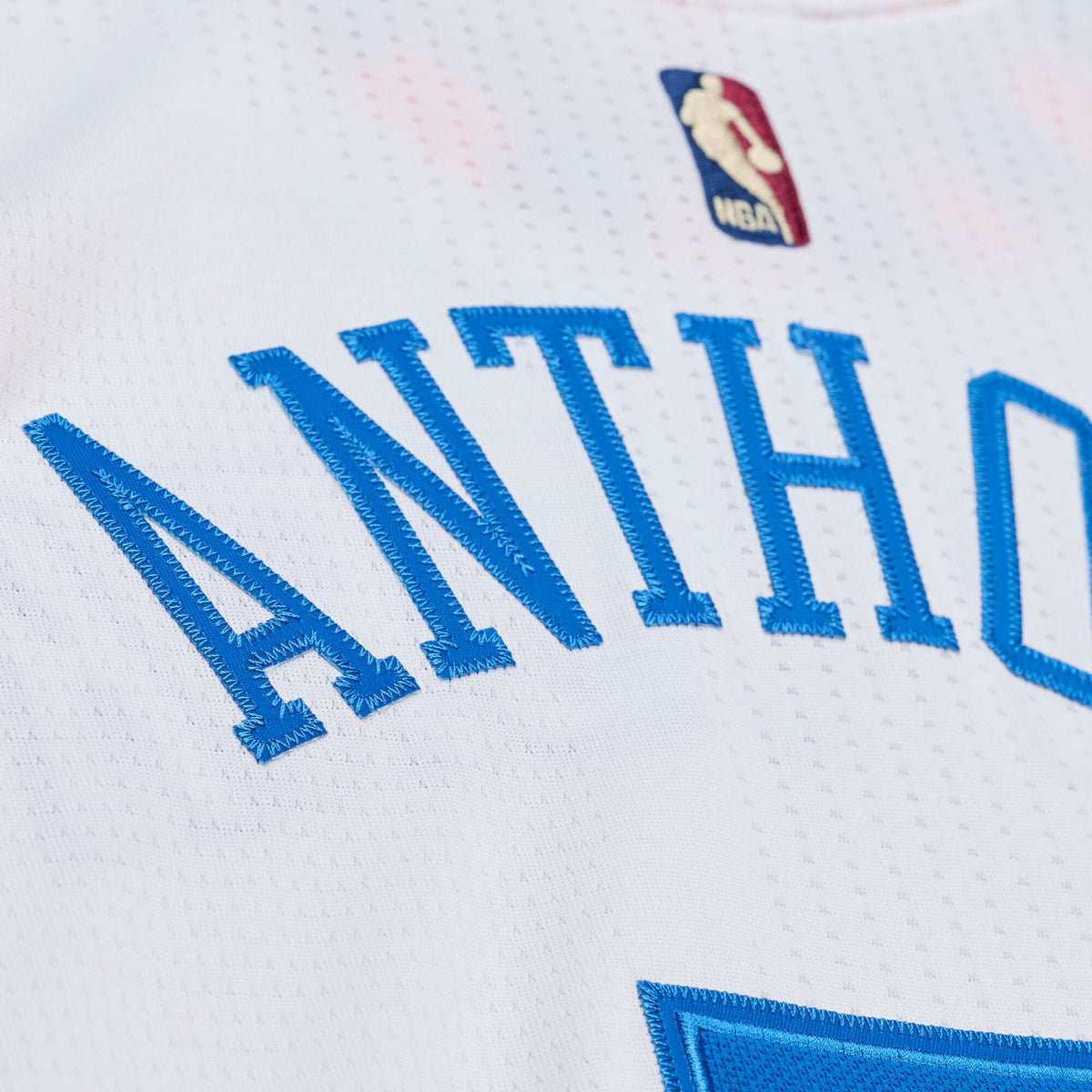 Men's Carmelo Anthony White New York Knicks 2015-16 Hardwood Classics NBA Basketball Jersey - view 8