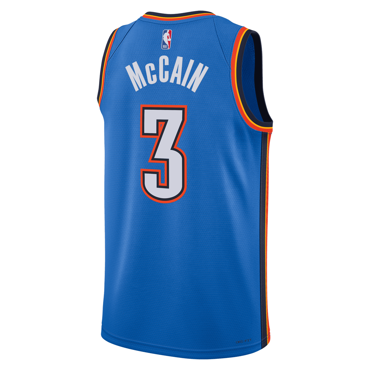 Unisex Oklahoma City Thunder Icon Edition Swingman NBA Basketball Jersey - Blue - Jared McCain - view 4
