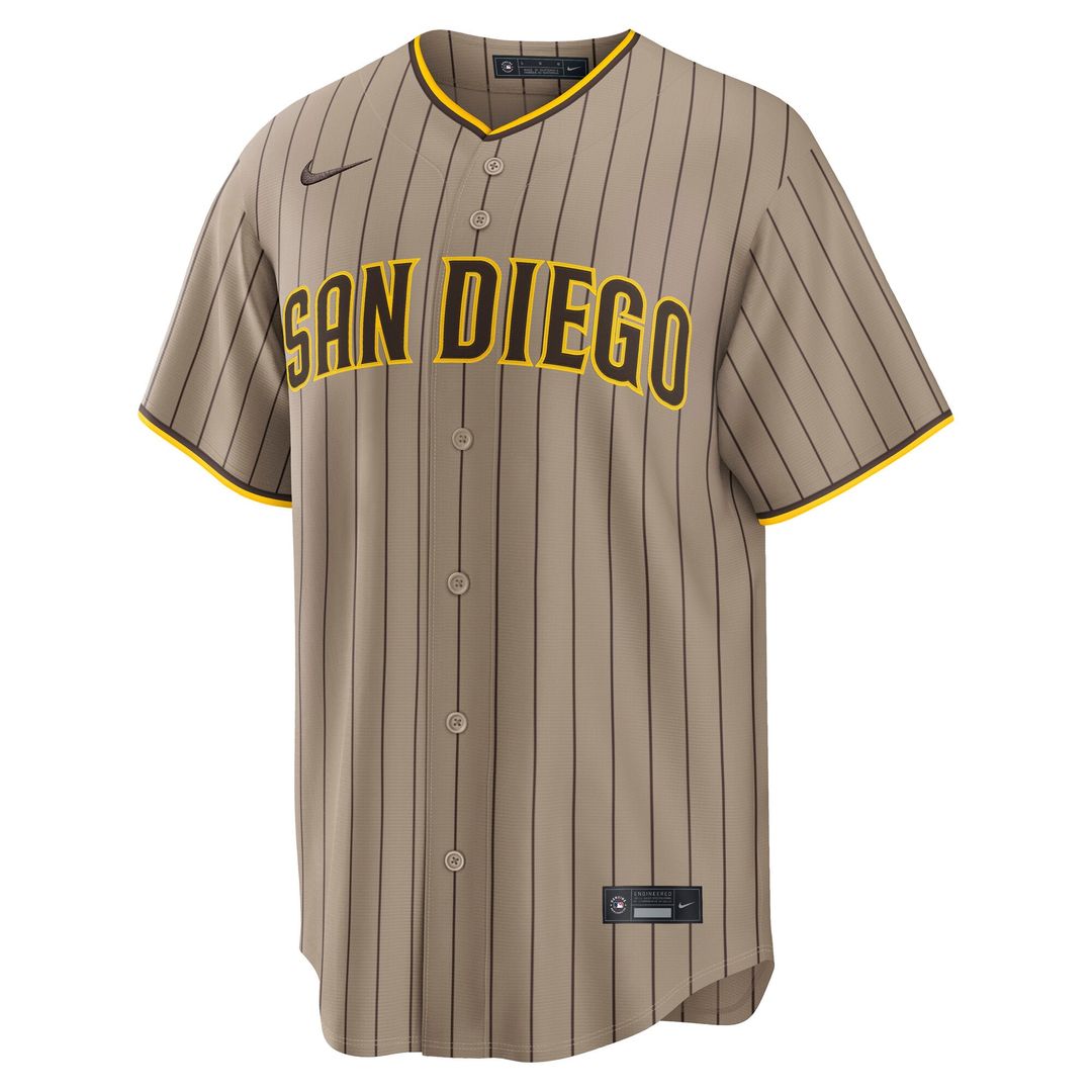 Men's San Diego Padres Sand Alternate Replica MLB Baseball Jersey - view 7