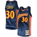 Men's Stephen Curry Navy Golden State Warriors 2009 Hardwood Classics NBA Basketball Jersey - view 1