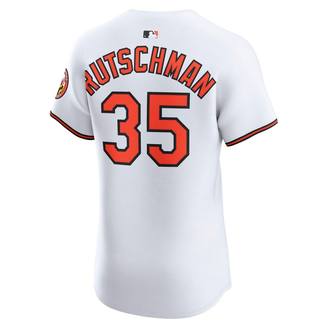 Men's Baltimore Orioles Adley Rutschman White Home Elite MLB Baseball Jersey - view 6