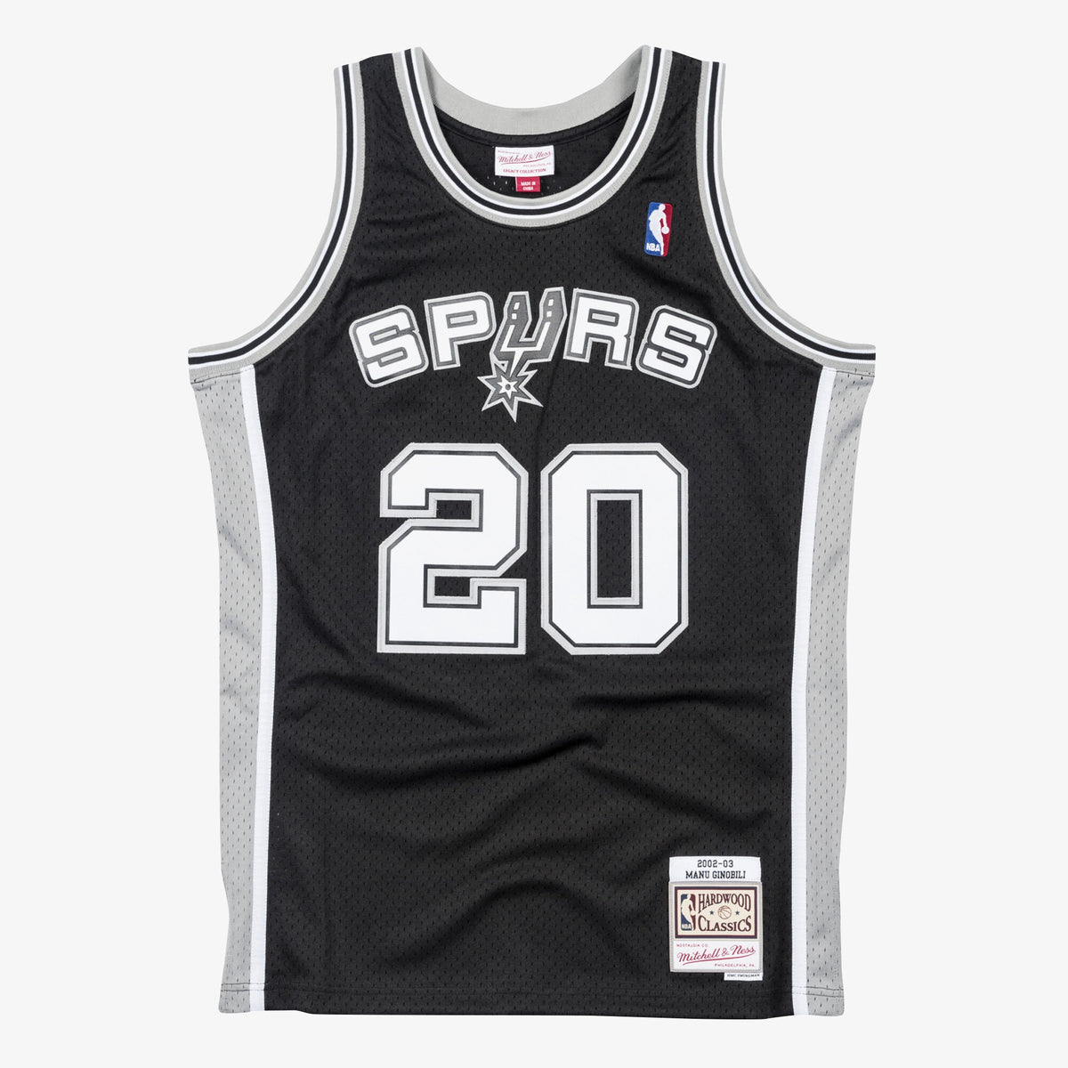 Men's San Antonio Spurs Swingman NBA Basketball Jersey Manu Ginobili 2002-03 - view 1