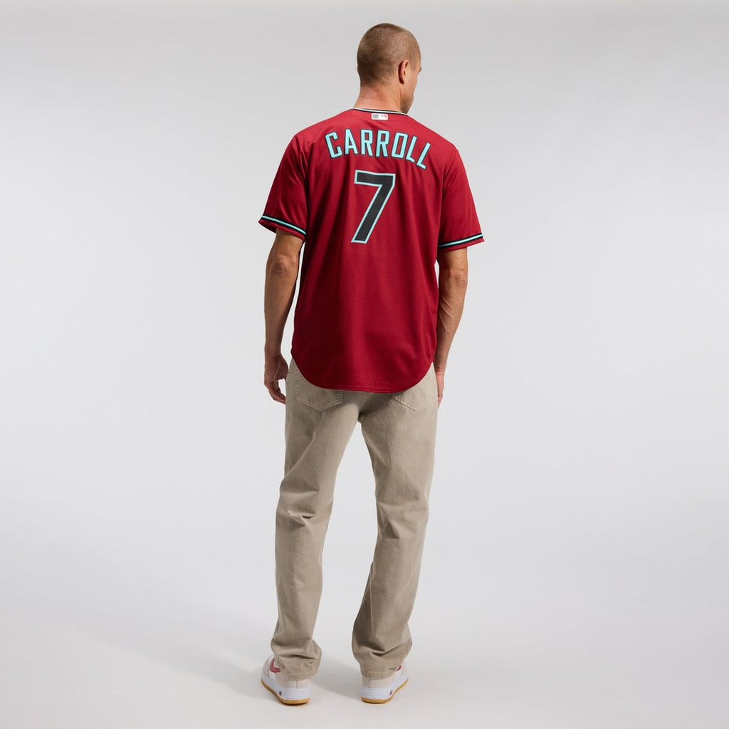 Men's Arizona Diamondbacks Corbin Carroll Black Alternate Replica MLB Baseball Jersey - view 48