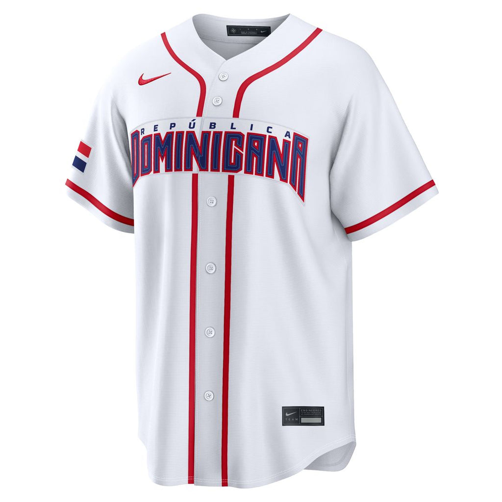 Men's Dominican Republic Baseball Vladimir Guerrero Jr. White 2026 World Baseball Classic Home Stadium MLB Baseball Jersey - view 2