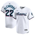 Men's Miami Marlins Sandy Alcantara White Home Limited MLB Baseball Jersey - view 1