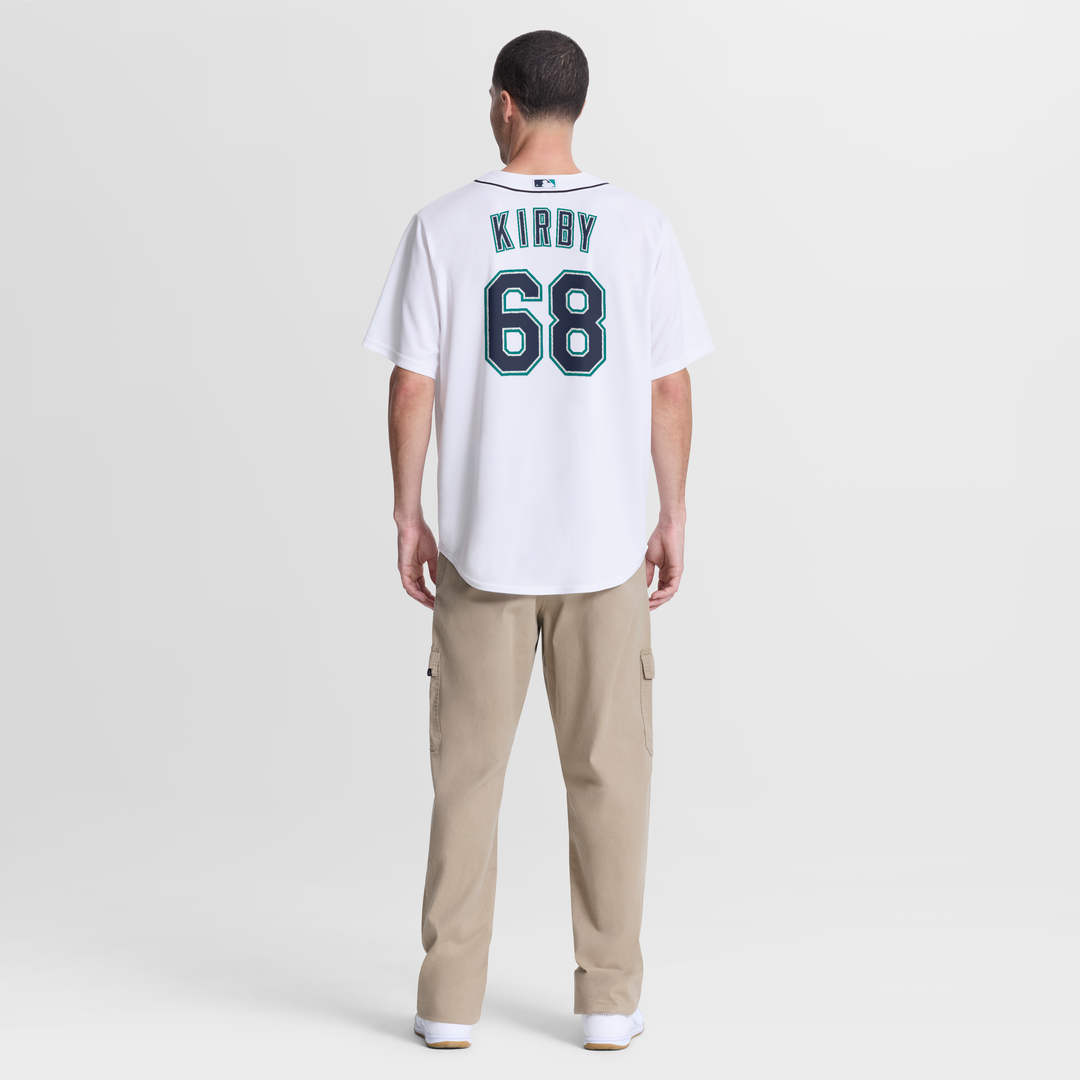 Men's Seattle Mariners George Kirby White Home Replica MLB Baseball Jersey - view 7