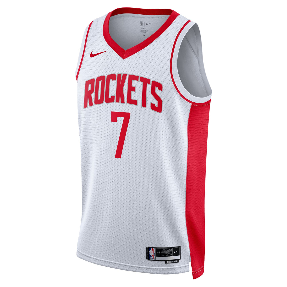Unisex Kevin Durant Houston Rockets Association Edition Swingman NBA Basketball Jersey - White - view 3