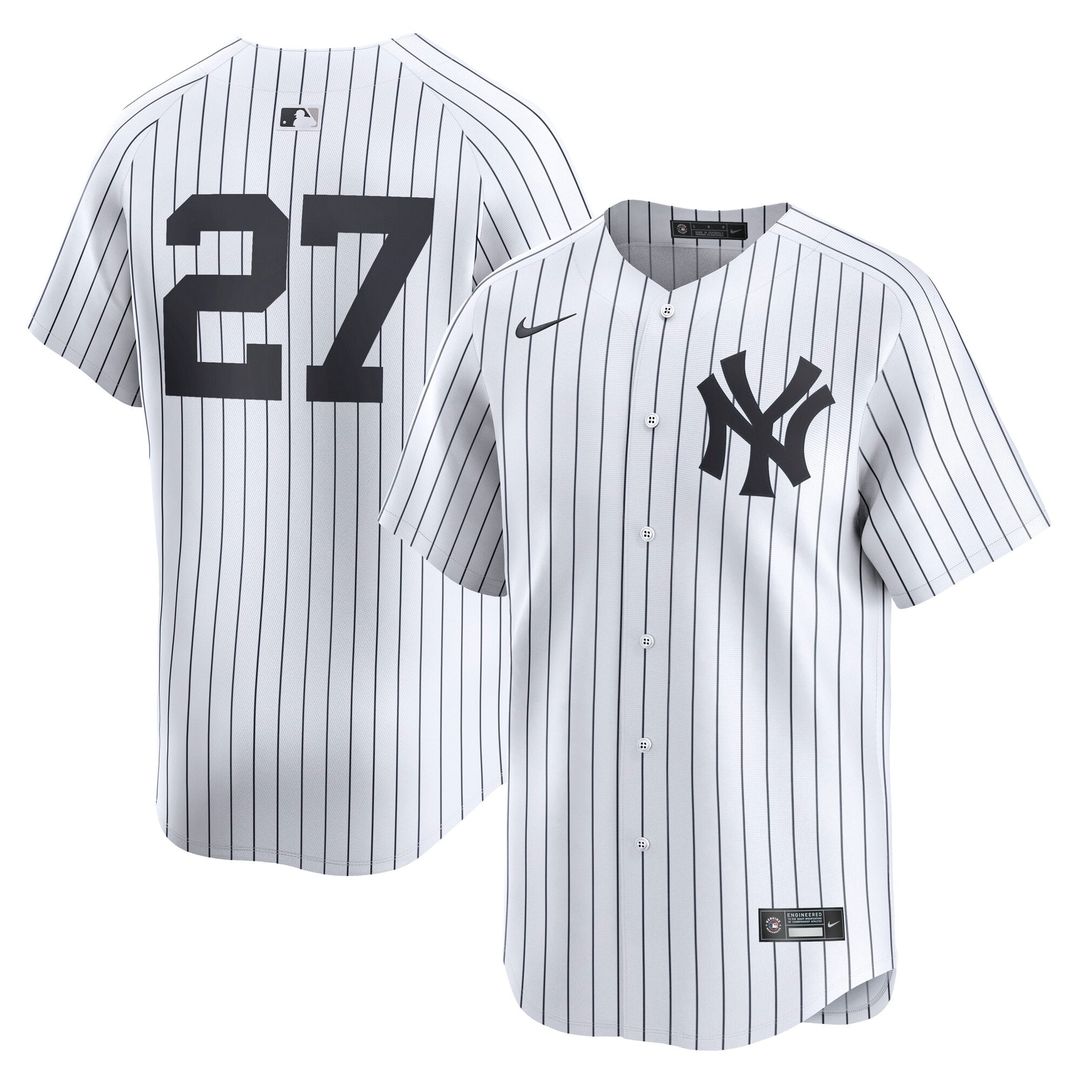 Men's New York Yankees Giancarlo Stanton White Home Limited MLB Baseball Jersey - view 1