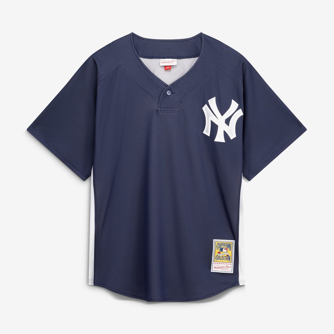Men's New York Yankees Derek Jeter Navy Batting Practice MLB Baseball Jersey - view 2