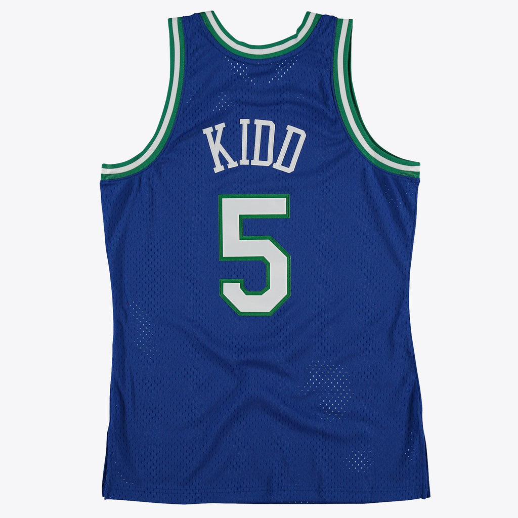 Men's Dallas Mavericks Jason Kidd 1997 Hardwood Classics Road Swingman NBA Basketball Jersey - Royal - view 1