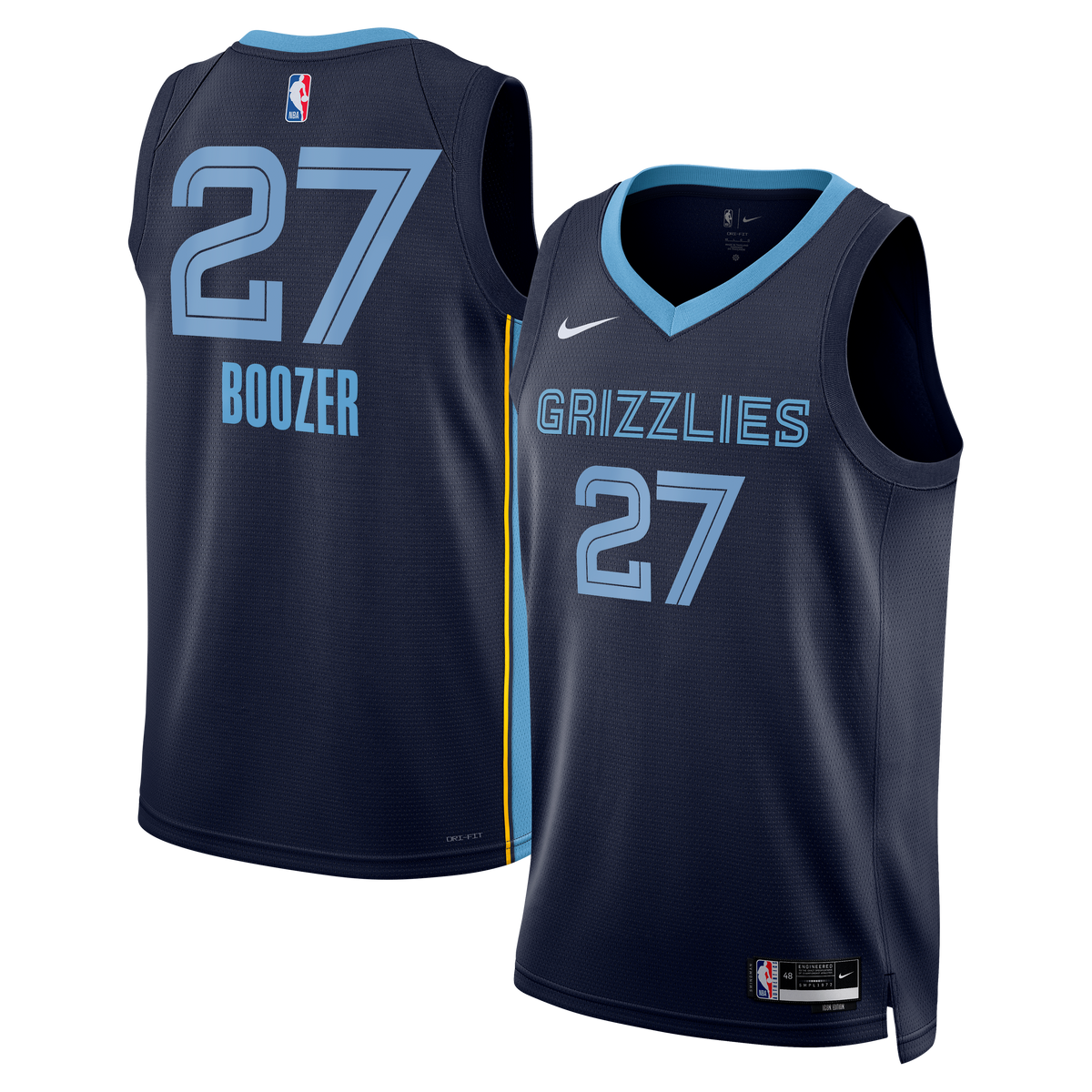Unisex Cameron Boozer Memphis Grizzlies Icon Swingman NBA Basketball Jersey - Black - view 1