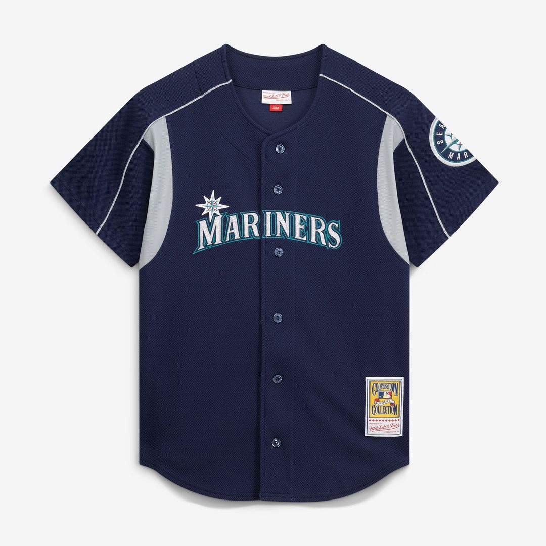 Men's Seattle Mariners Ichiro Suzuki Navy Cooperstown Collection Batting Practice MLB Baseball Jersey - view 1