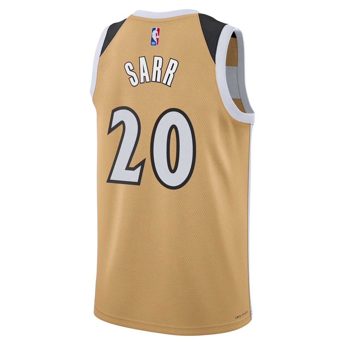 Unisex Alex Sarr Washington Wizards 2025/26 City Edition Swingman NBA Basketball Jersey - Tan - view 4