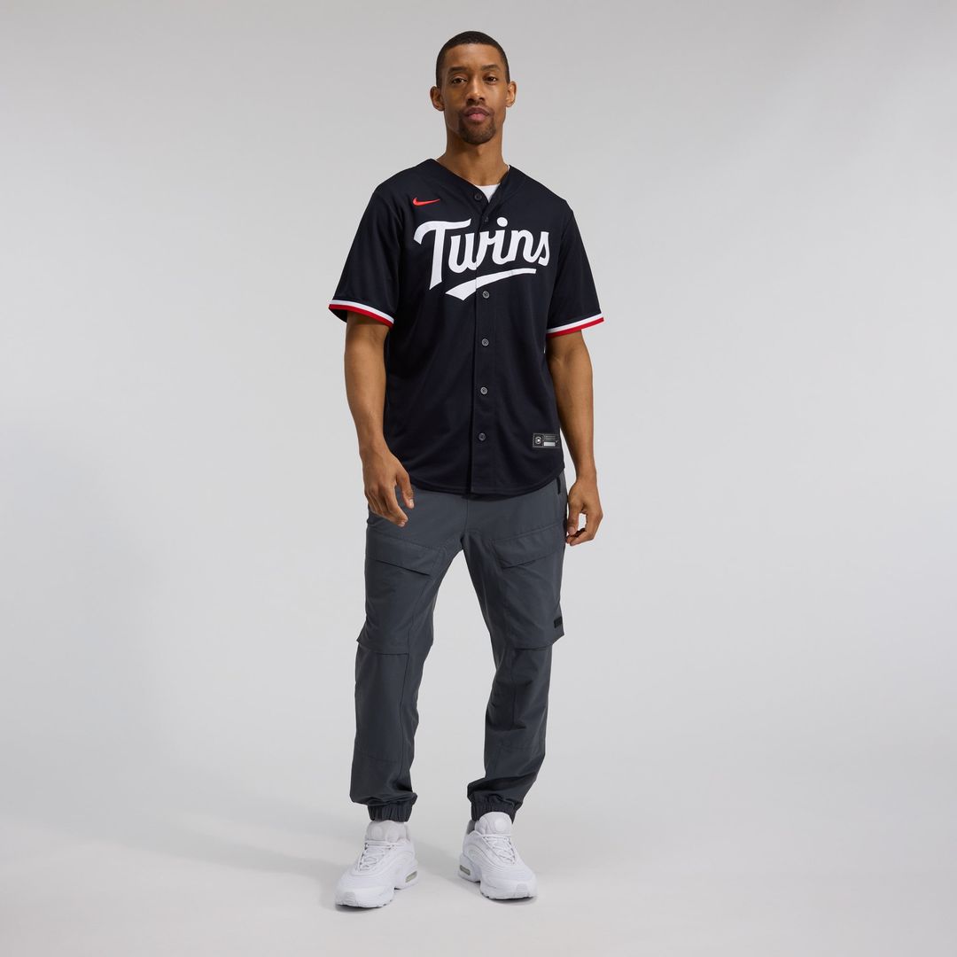 Men's Minnesota Twins Navy Alternate Replica MLB Baseball Jersey - view 16