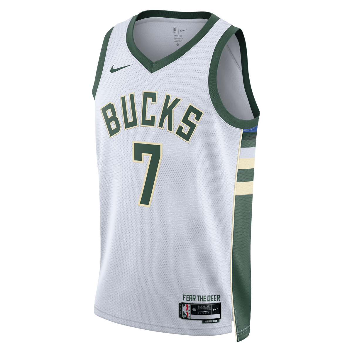 Unisex Kevin Porter Jr. Milwaukee Bucks Association Edition Swingman NBA Basketball Jersey - White - view 3