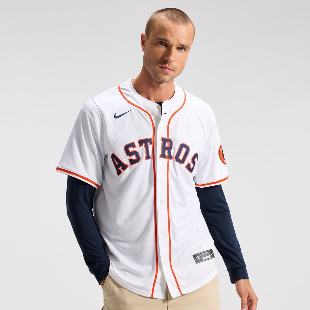 Men's Houston Astros White Home Limited MLB Baseball Jersey - view 1