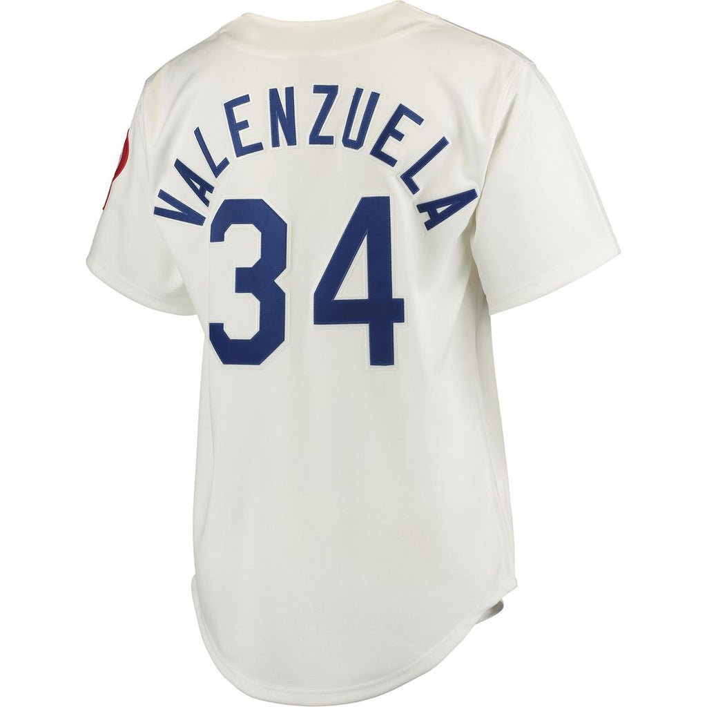 Men's Los Angeles Dodgers Fernando Valenzuela Gray Road 1981 Cooperstown Collection MLB Baseball Jersey - view 9