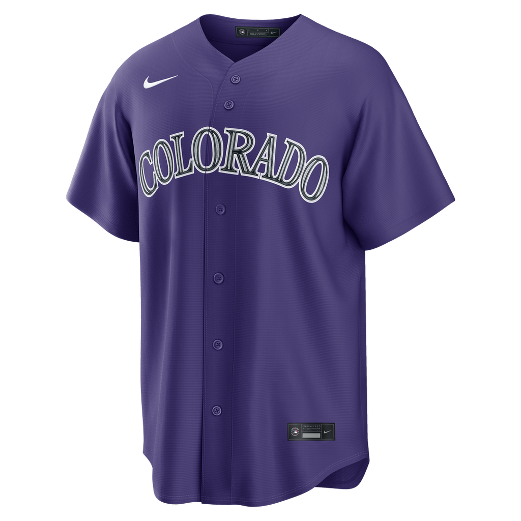 Men's Colorado Rockies Purple Alternate Replica MLB Baseball Jersey - view 2