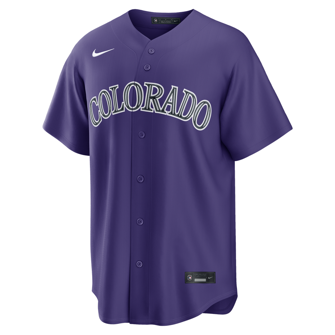 Men's Colorado Rockies Purple Alternate Replica MLB Baseball Jersey - view 2