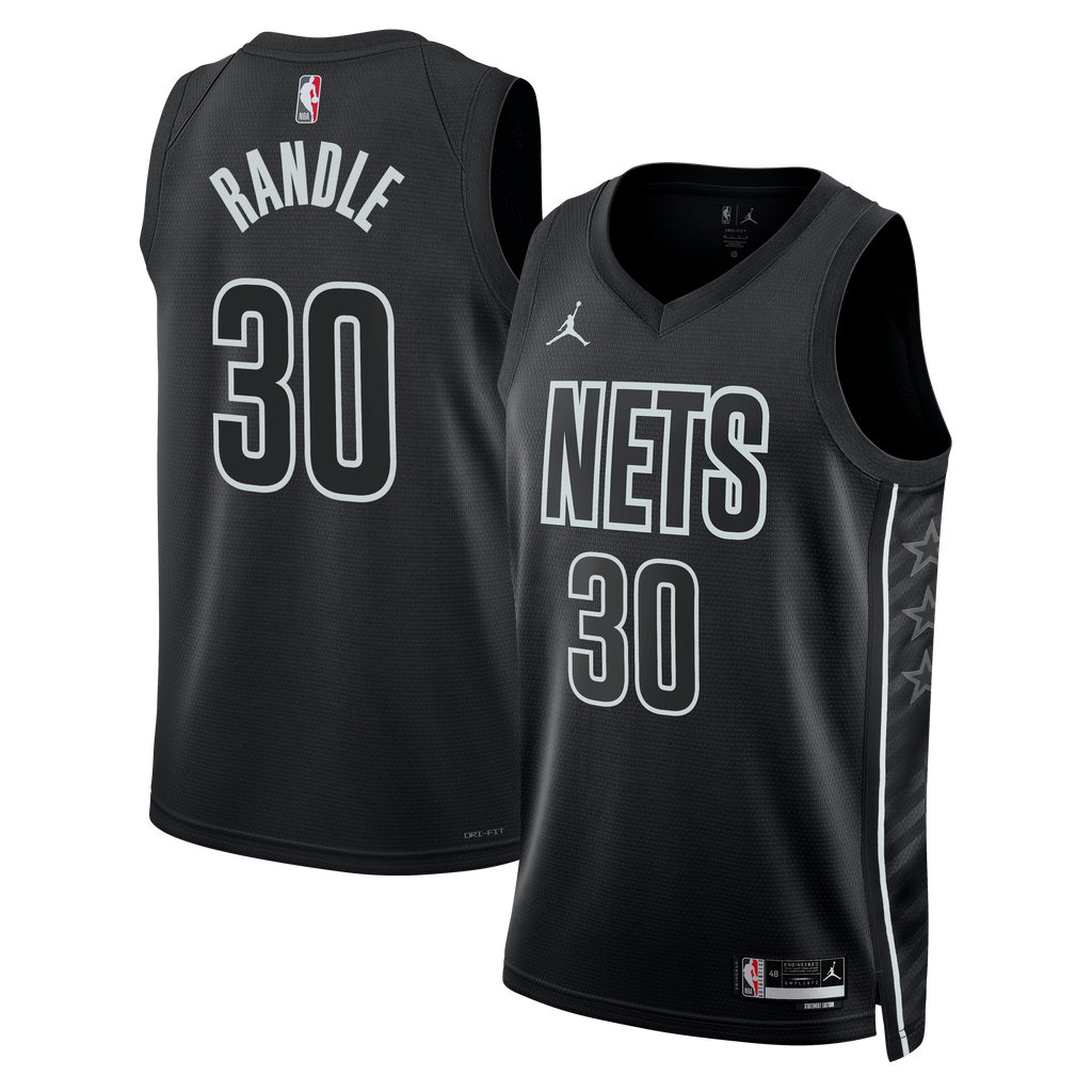 Unisex Julius Randle Brooklyn Nets Statement Edition Swingman NBA Basketball Jersey - Black - view 1