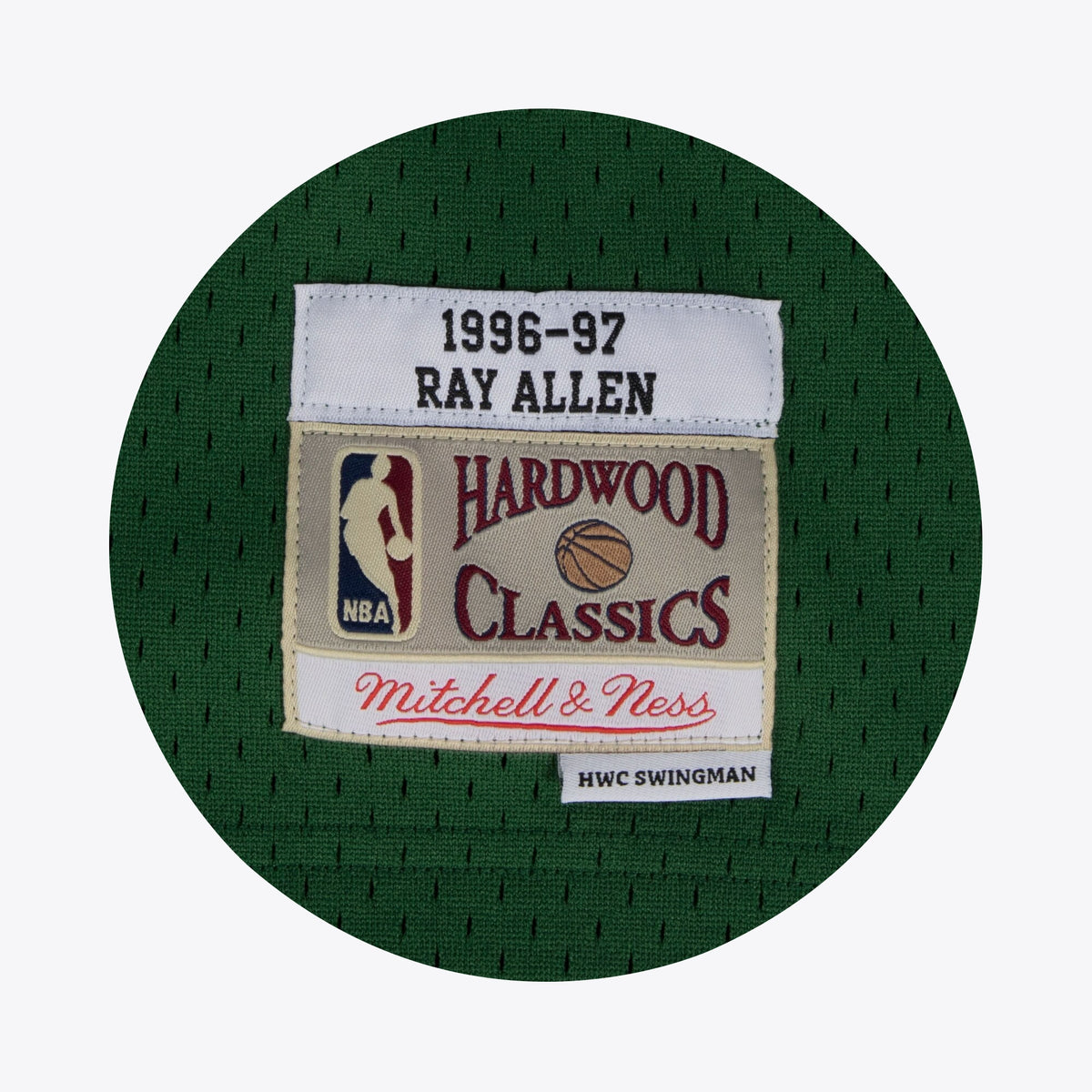 Men's Milwaukee Bucks Ray Allen 1996 Hardwood Classics Alternate Swingman NBA Basketball Jersey - Dark Green - view 4