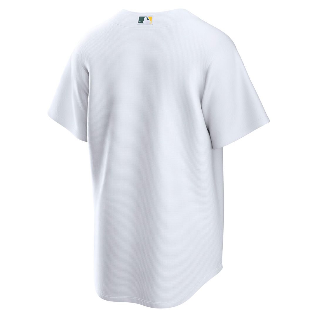 Men's Athletics White Home Replica MLB Baseball Jersey - view 3