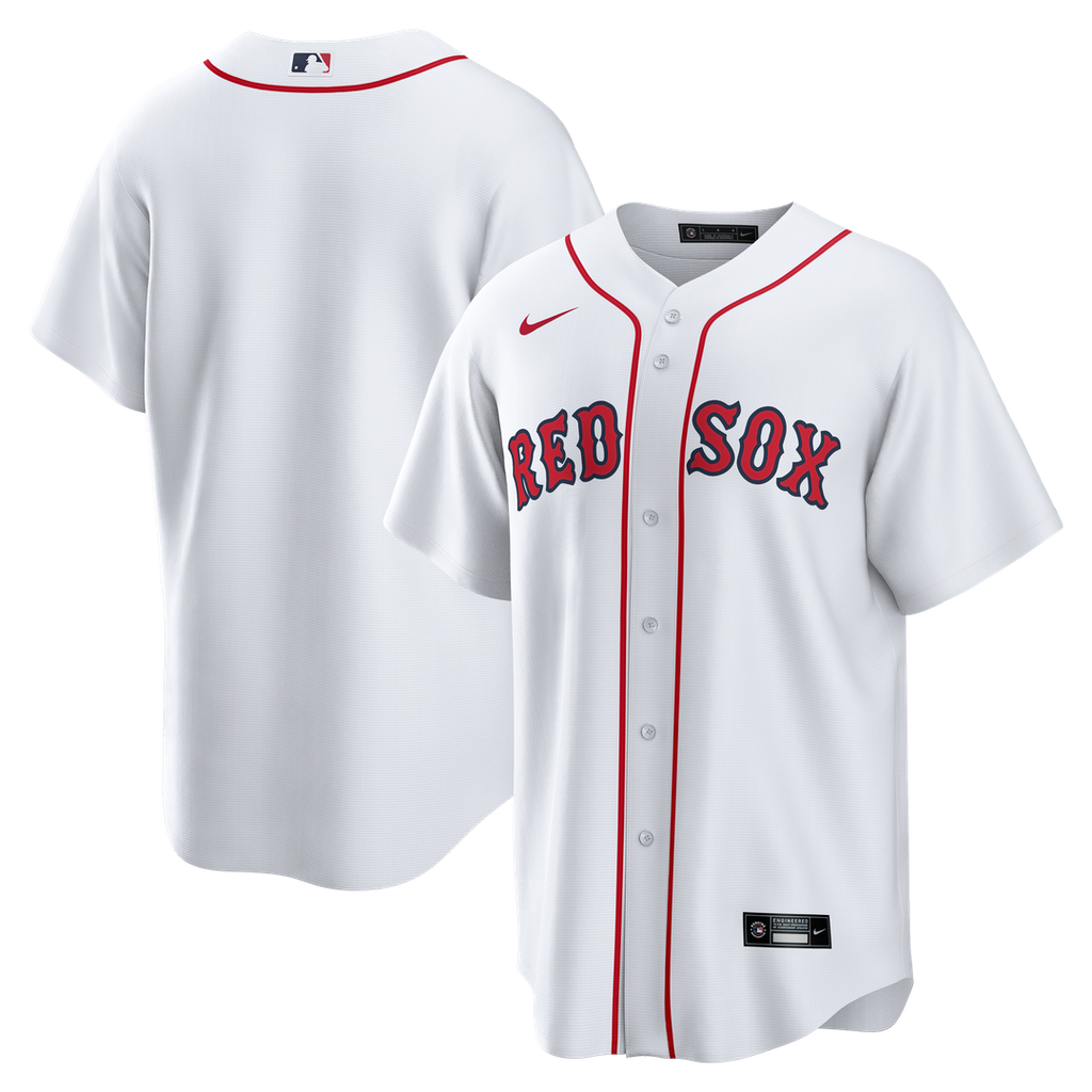 Men's Boston Red Sox White Home Big & Tall Replica MLB Baseball Jersey - view 1