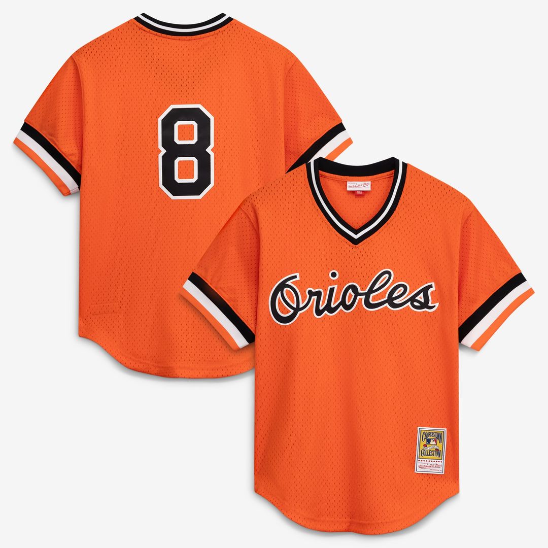 Men's Baltimore Orioles Cal Ripken Jr. White Batting Practice MLB Baseball Jersey - view 15