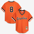 Men's Baltimore Orioles Cal Ripken Jr. Orange Batting Practice MLB Baseball Jersey - view 8