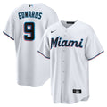 Men's Miami Marlins Xavier Edwards White Home Replica MLB Baseball Jersey - view 1