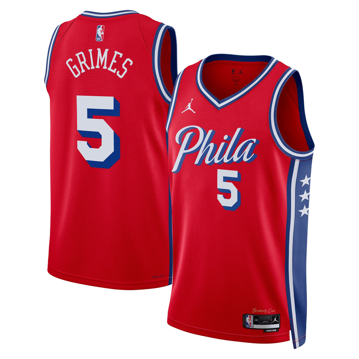 Unisex Quentin Grimes Philadelphia 76ers Statement Edition Swingman NBA Basketball Jersey - Red - view 2