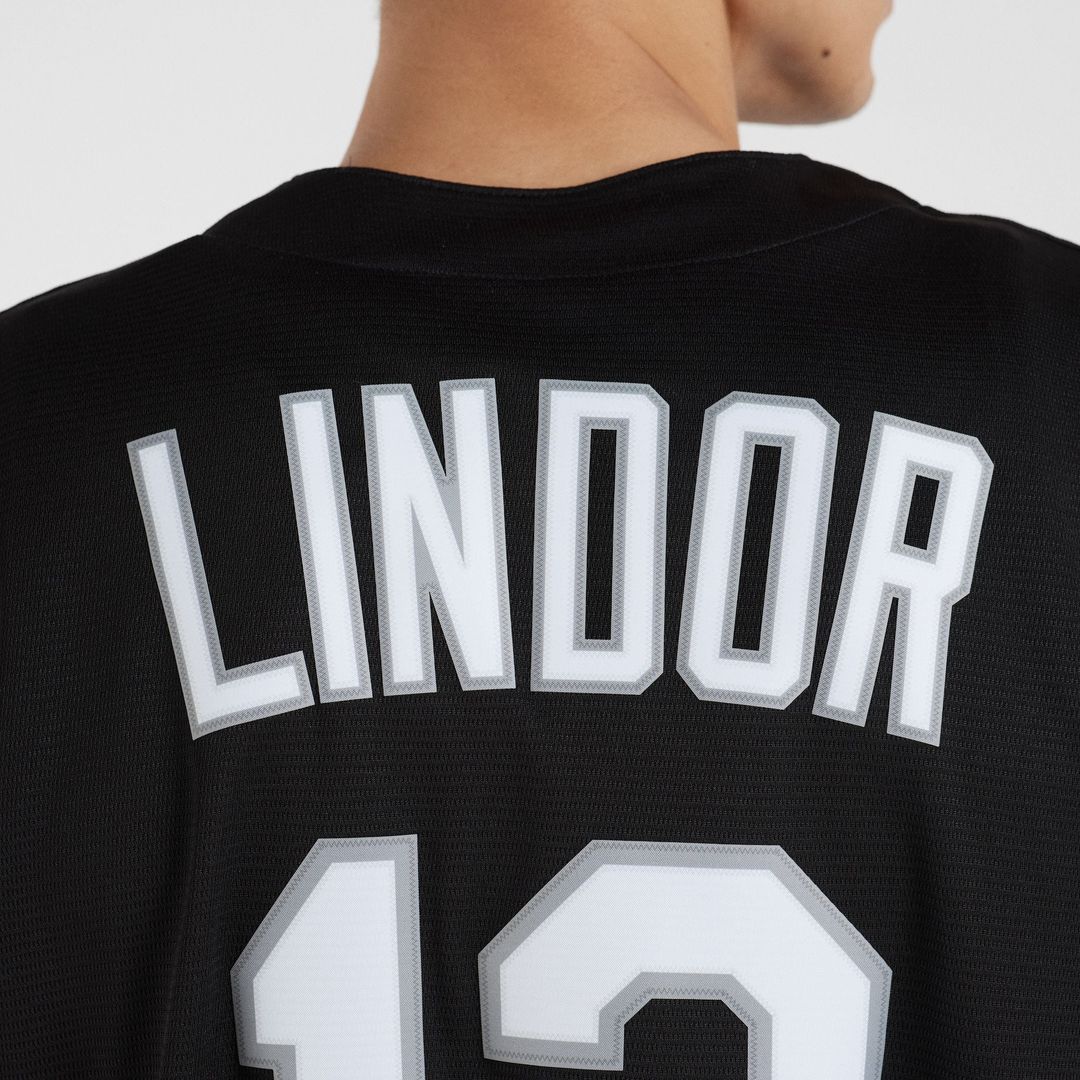 Men's New York Mets Francisco Lindor Black Replica MLB Baseball Jersey - view 8