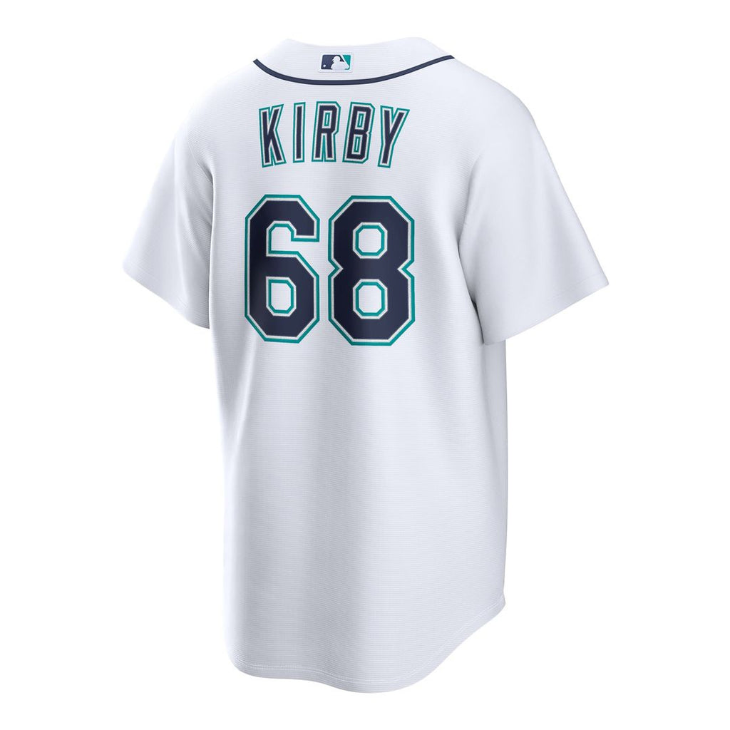 Men's Seattle Mariners George Kirby White Home Replica MLB Baseball Jersey - view 3