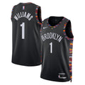 Unisex Ziaire Williams Brooklyn Nets 2025/26 City Edition Swingman NBA Basketball Jersey - Black - view 1